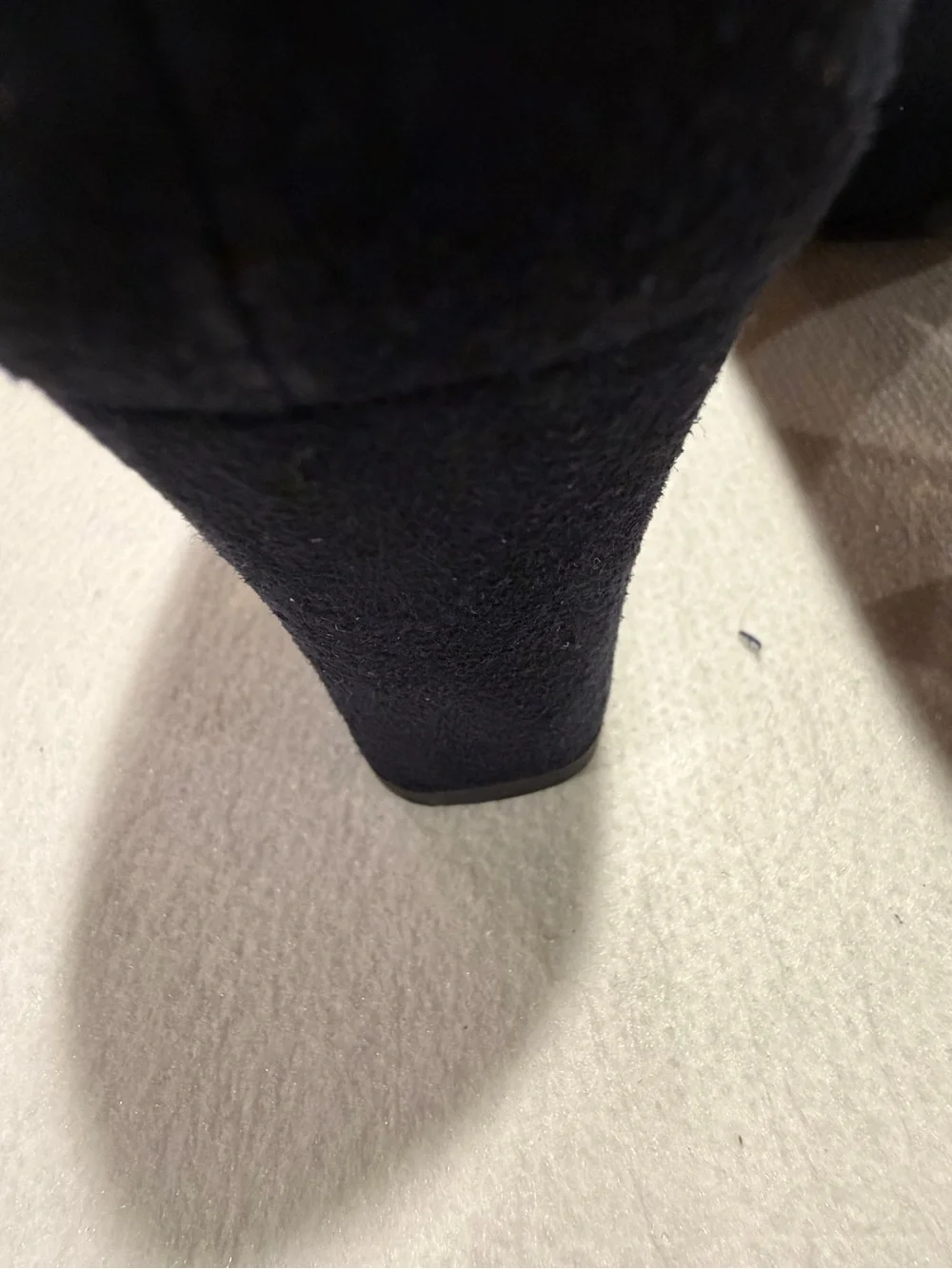 St. John Navy Suede Square-Toe Women's Pumps